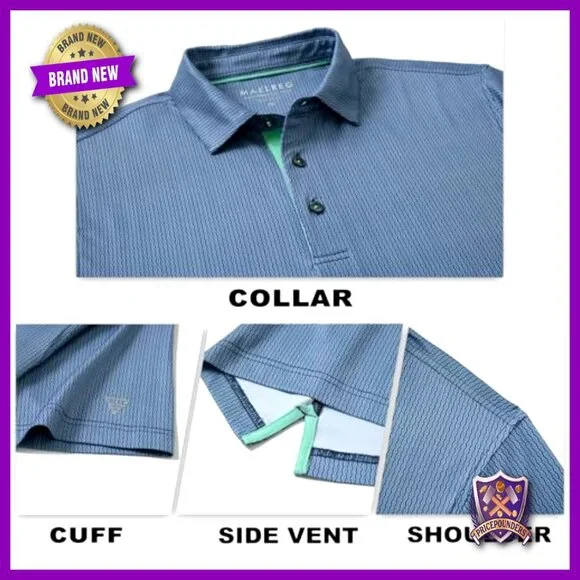 Men's Dry Fit Performance Polo Shirt Moisture Wicking UPF 30+ Stretch